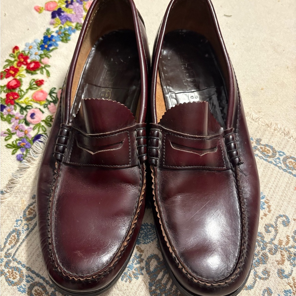Dexter Burgundy Leather Slip-On Loafers
